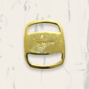 Salvatore Ferragamo‎ Gold Plated Wide Metal Buckle